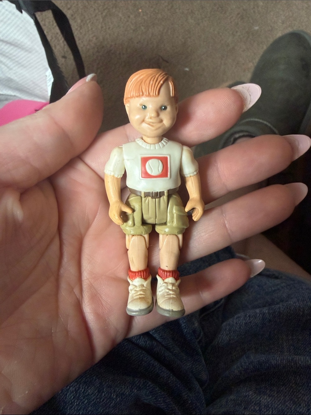 Vintage FisherPrice Loving Family Little Boy w/ Baseball Shirt
